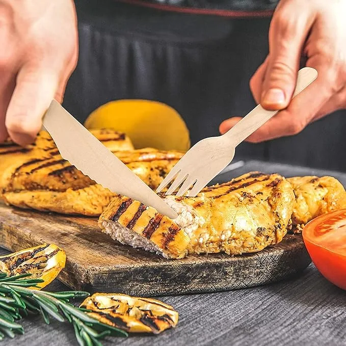 Compostable Wooden Cutlery Set - Image 3