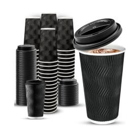 Disposable Insulated Coffee Cups with Lids