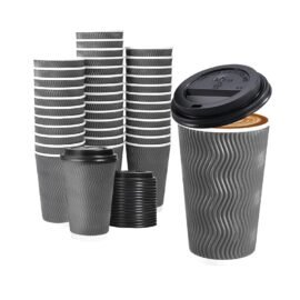 Insulated Disposable Coffee Cups with Lids