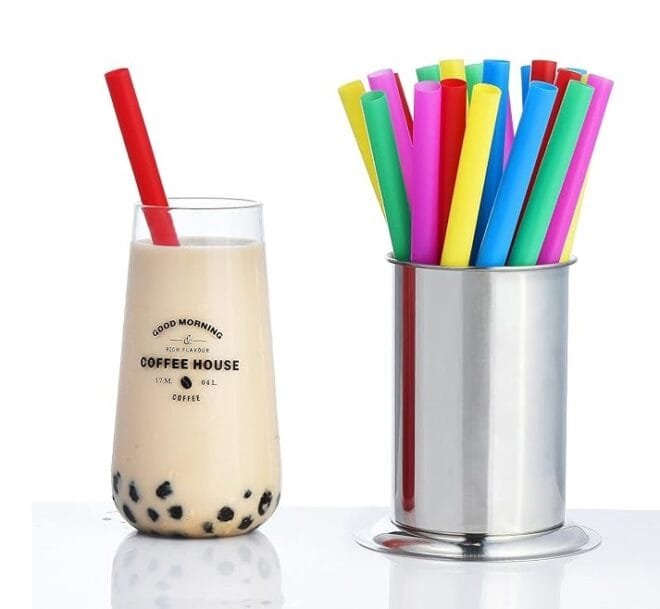 Large Plastic Bubble Tea Smoothie Straws - Image 2