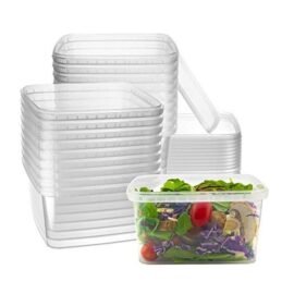 Square Clear Deli Containers with Lids