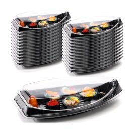 Sushi Boats Disposable Sushi Boat Box with Lid