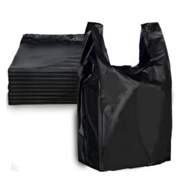 Black Plastic bag T-shirt Bags – Grocery, Shopping Bag