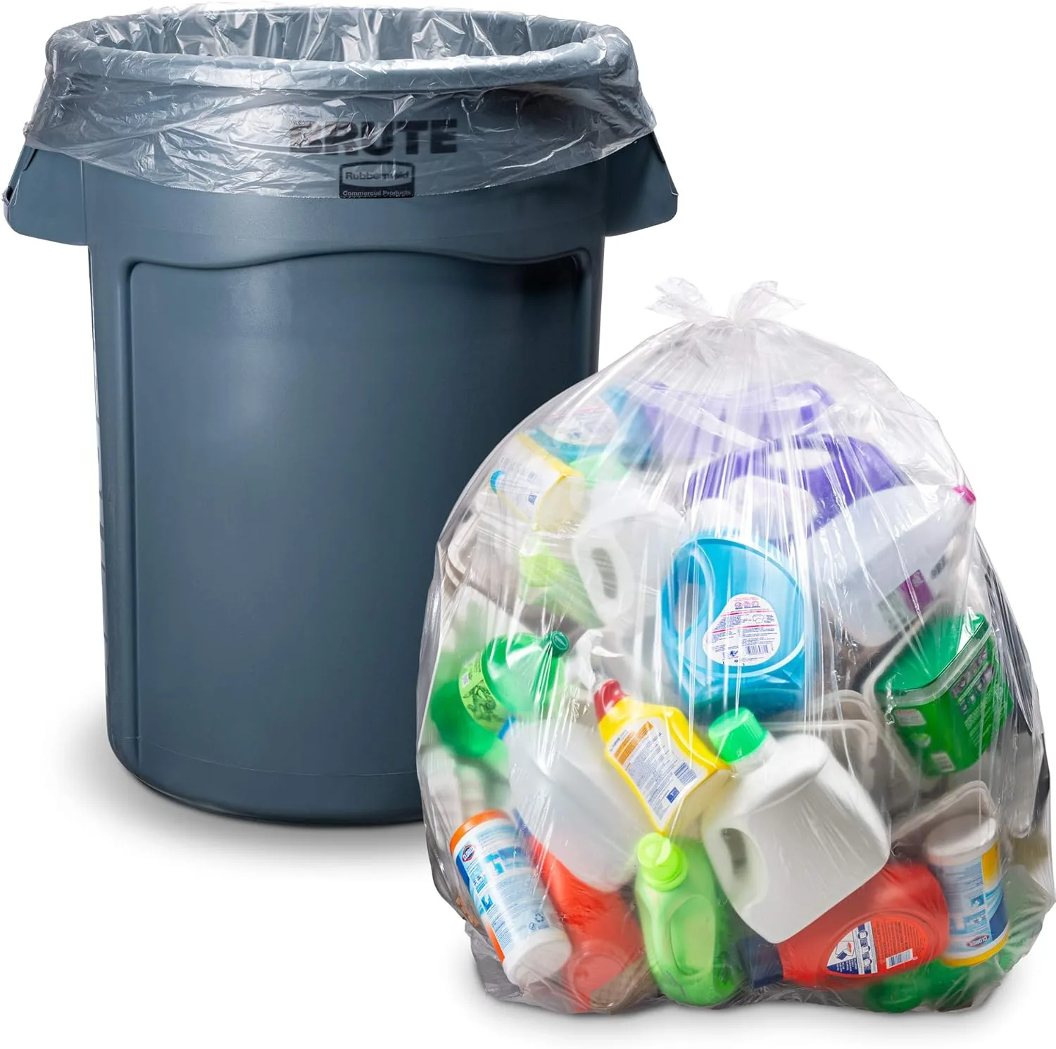 Clear Recycling Trash Bags - Image 2
